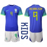 Brasilien Richarlison #9 Udebanesæt Børn VM 2022 Kortærmet (+ Korte bukser)